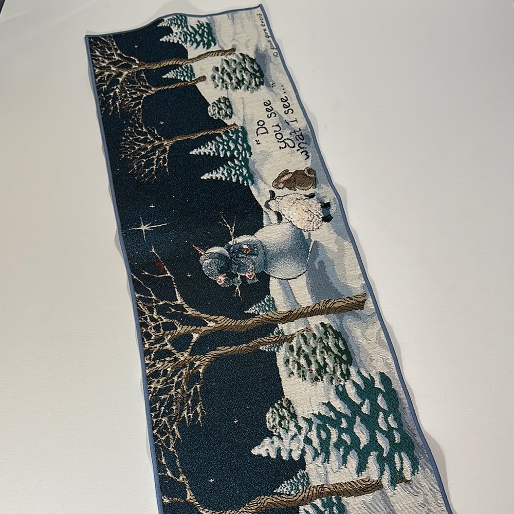 VINTAGE SANDI GORE EVANS TABLE RUNNER